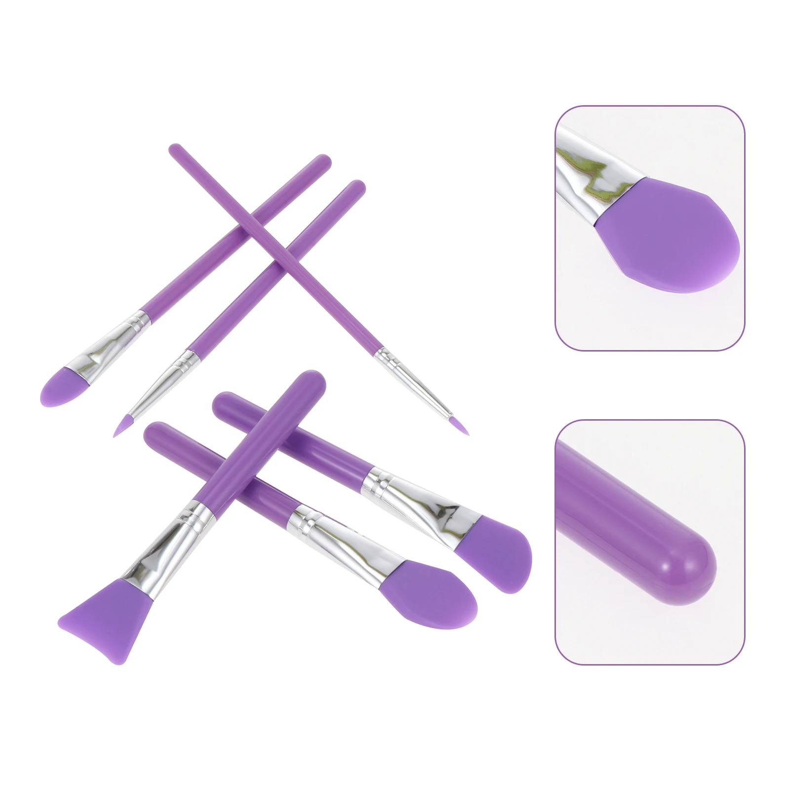 

6PCS Makeup Kit Silicone Eco Friendly Tools Makeup Tools Foundation Face Masks Women Eyeshadow Brush Set Gifts