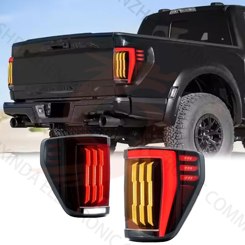 عالية الجودة LED الضوء الخلفي لفورد F-150 رابتور 2021-2023 نظام إضاءة السيارات تعديل الذيل ضوء الجمعية 21-23
