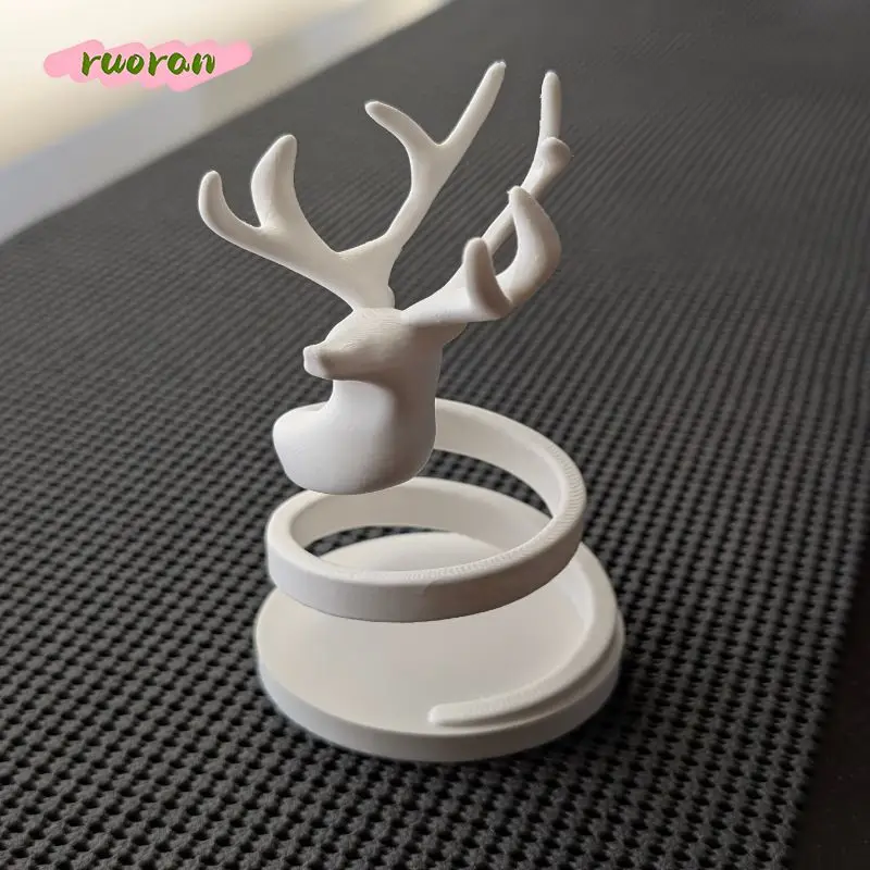

3D Printed Elegant Spiral Reindeer Small Candle Stand Tabletop Fireplace Christmas Decoration Ornament