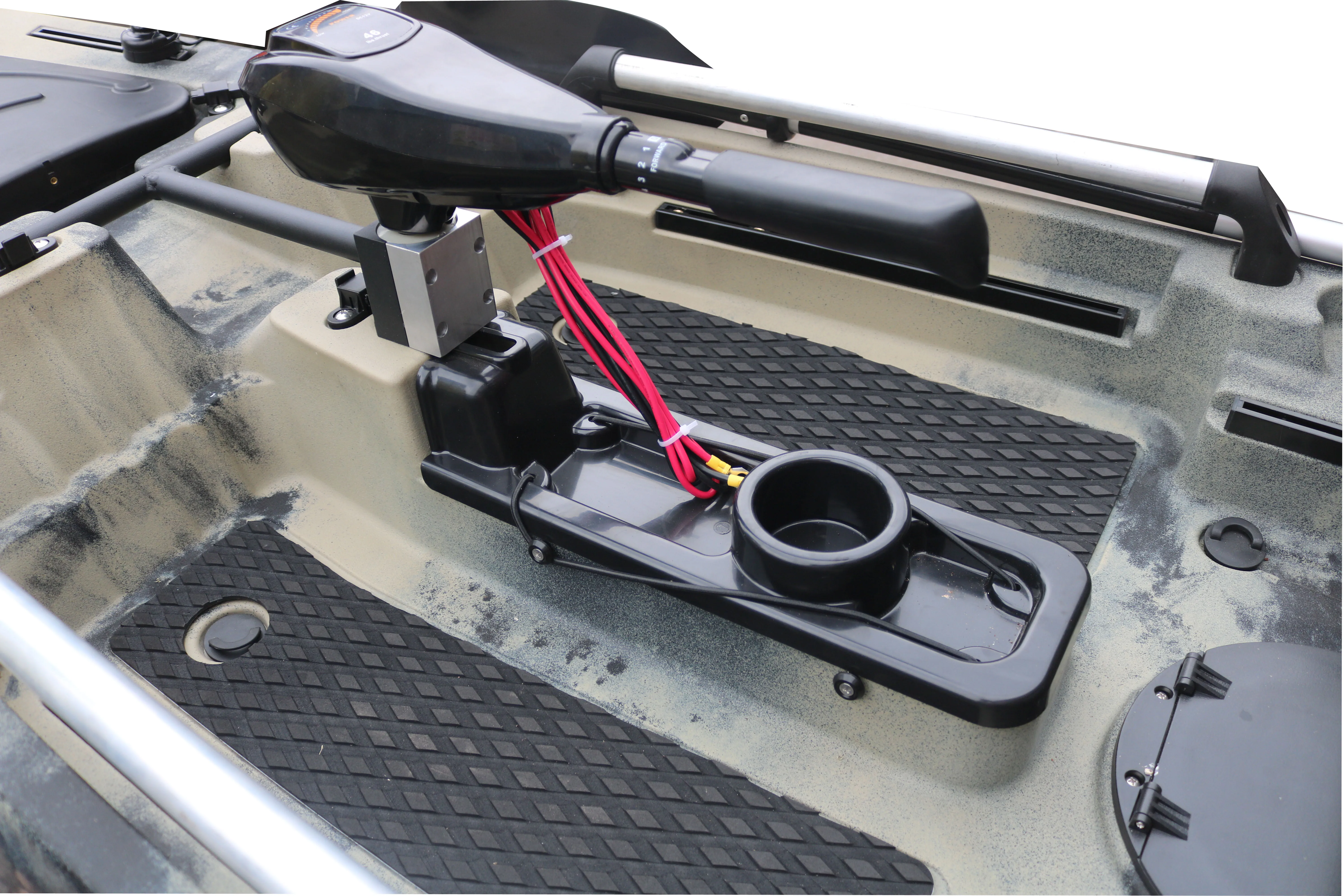 Factory Direct Vicking 13.8 FT Sit On Top 1 Seat Fishing Motor Kayak Pedal Drive Kayak with Electric Trolling Motor for Sale