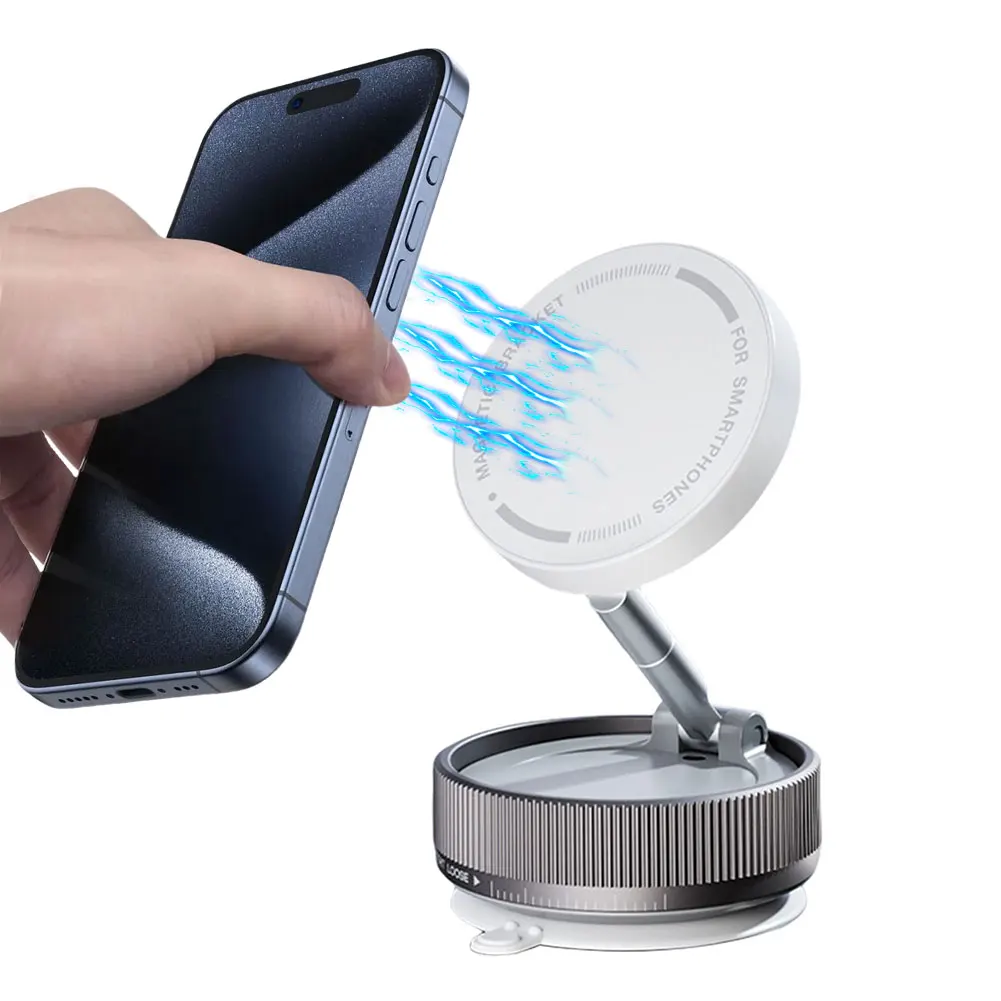 

Car Magnetic Phone Holder Zinc Alloy Magnetic Suction Phone Mount Car Magnetic Vacuum Adsorption Phone Bracket for Car Dashboard