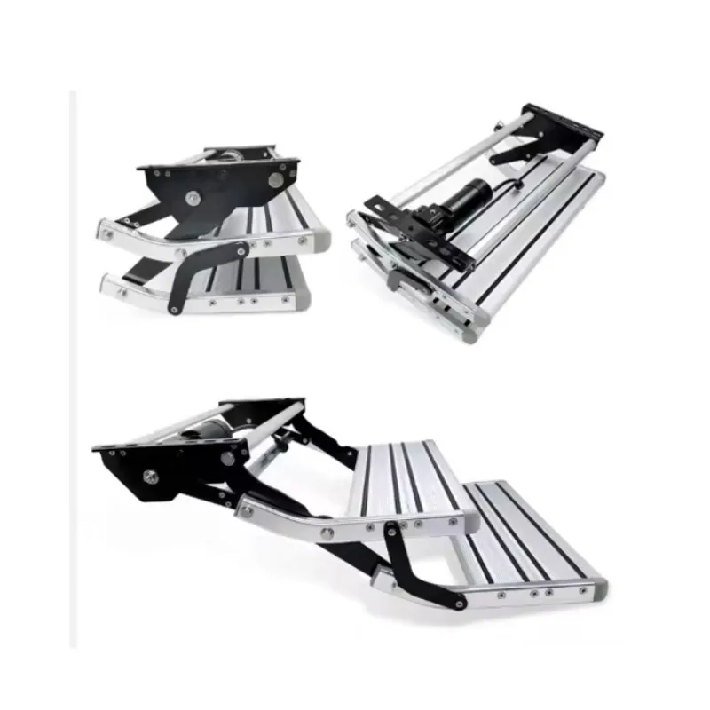 رائجة البيع المزدوج قطرة أسفل للطي سلالم مستقرة RV تخييم خطوات مستقرة مع s قافلة اكسسوارات للسفر التخييم المقطورات #1