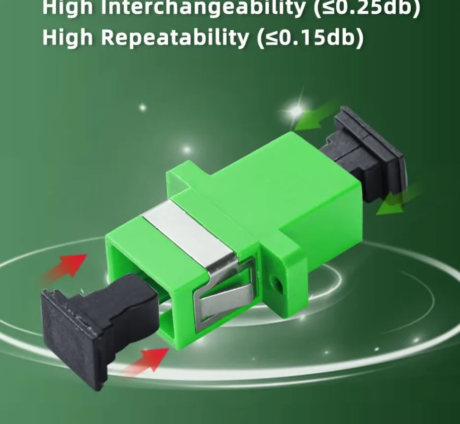 SC Fiber Optic Coupler SC Female to SC Female APC Simplex Single Mode Fiber Optical Adapter Network Internet Connector