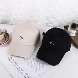 DIY tarzı kapaklar Hip Hop aşk kız beyzbol kapaklar Snapback çift kap doruğa kap kalp nakış kapaklar beyzbol kapaklar güneş şapkası