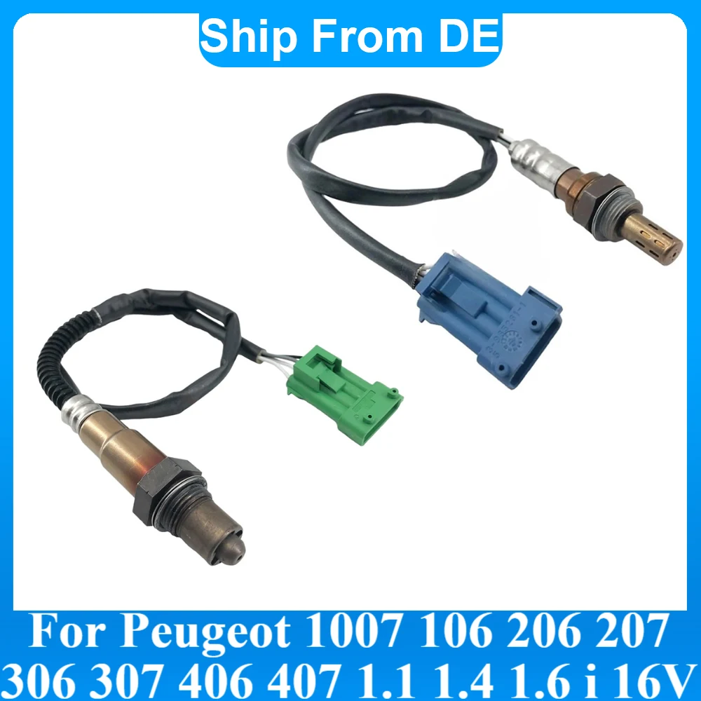 Sonde d'oxygène O2 pour voiture 96368765 pour Peugeot 1007 106 206 207 306 307 406 407 607 BIPPER PARTNER 1.1 1.4 1.6 I 16V pour Citroën C2 C3 Berlingo Sonde Lambda O2 9657632980