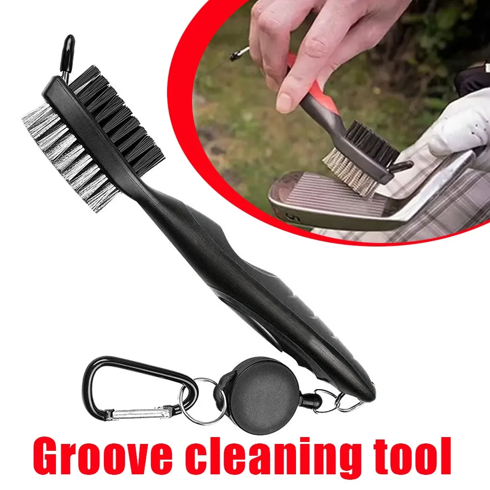 

1 шт. щетка для чистки гольф-клуба, пресс-тип, щетка для чистки распылением воды, инструмент для чистки канавок, легко прикрепляется к сумке для гольфа