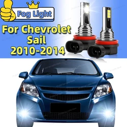 2pcs 6000K Car Front Fog Light LED Bulb Accessories Lamp For Chevrolet Sail 2010 2011 2012 2013 2014 Plug and Play