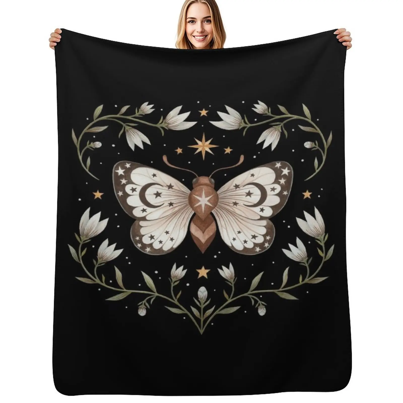 Magical wings Throw Blanket Color Fast Cozy Throw Blanket