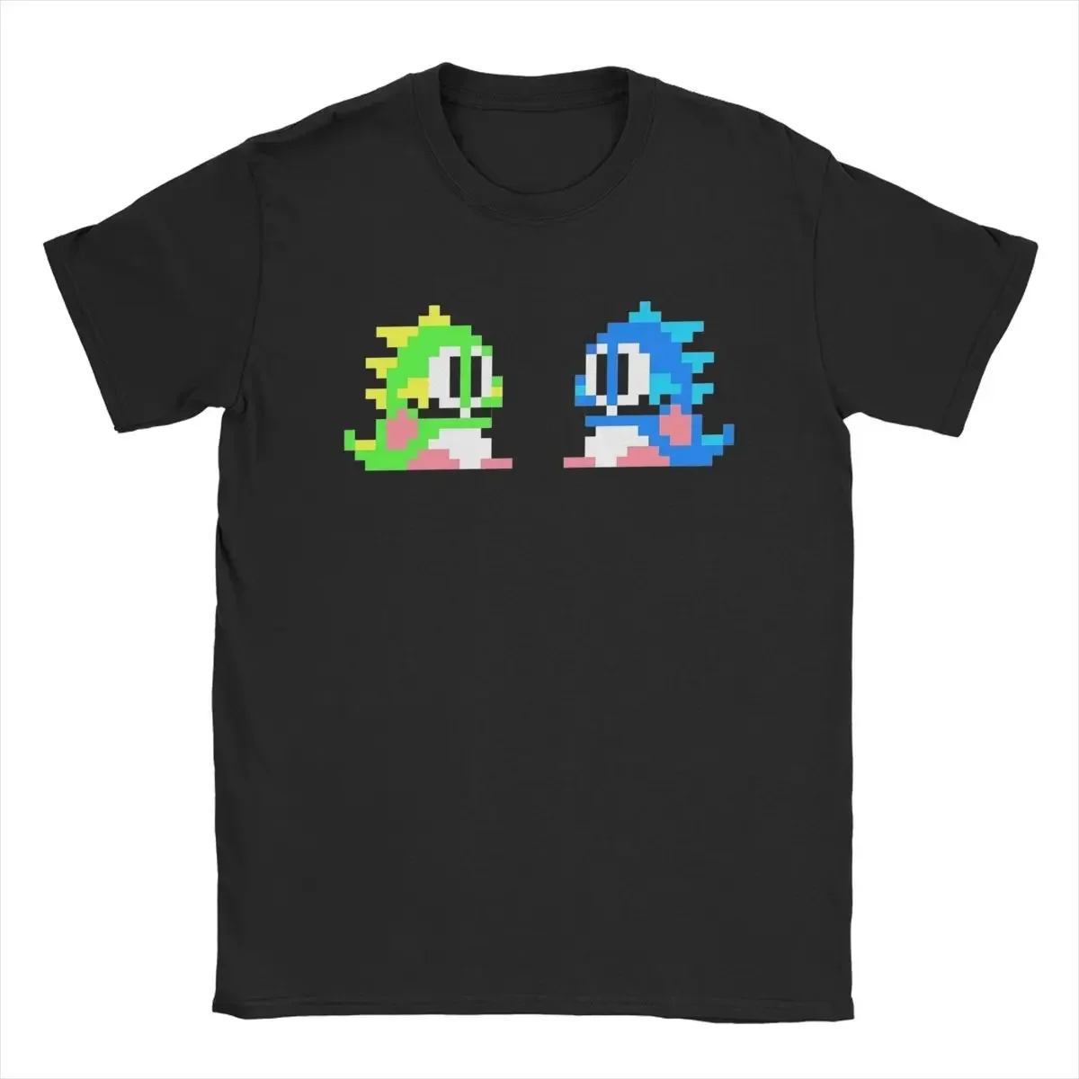 Fun Tee Shirt Short Sleeve O Neck T-Shirt 100% Cotton Party Tops Bubble Bobble Dragons Men's T Shirts men clothing graphic funny