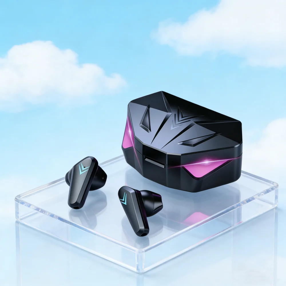 Nuevos auriculares TWS Bluetooth, auriculares inalámbricos de 65ms de baja latencia, auriculares para videojuegos, auriculares para jugadores con micrófono para teléfonos inteligentes