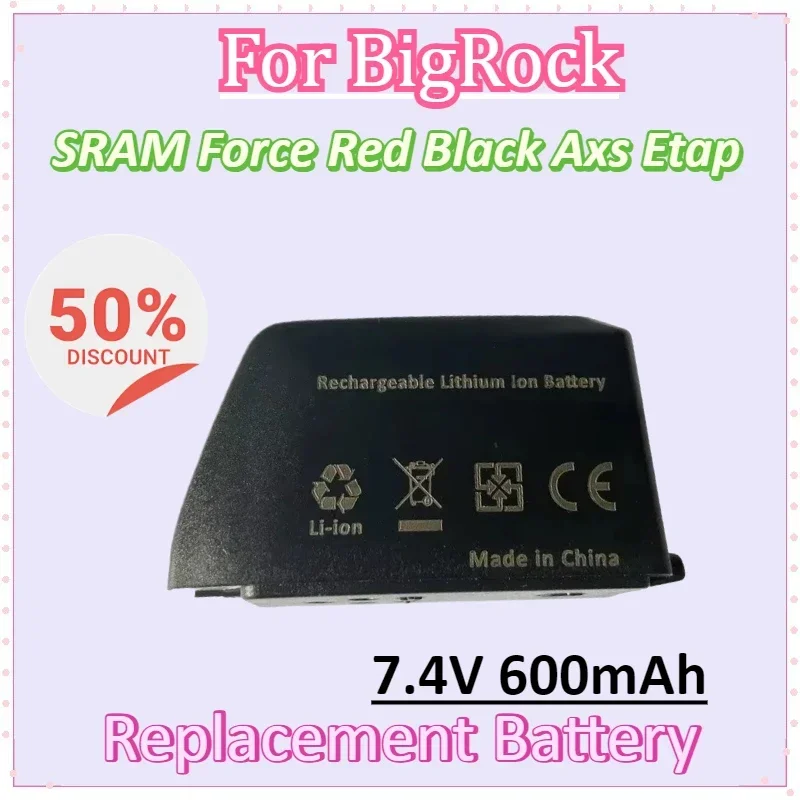 

Battery 7.4V 600mAh for BigRock SRAM Force Red Black Axs Etap Replacement Lithium lon Digital Batteries