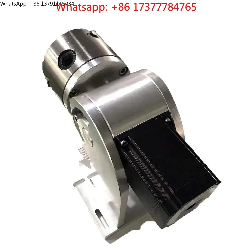 80mm rotating axis for 5-hole fiber marking machine with three fixture&multifunctional support for nameplate marking