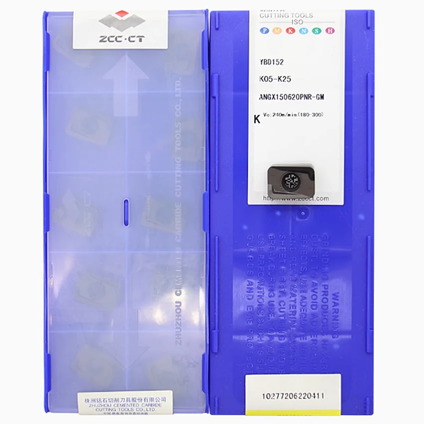

ANGX150620PNR-GM YBD152/ANGX150620PNR-GM YBD252 ZCC.CT CNC carbide insert Milling insert For Cast iron K05-K25 K15-K30 10pcs/box