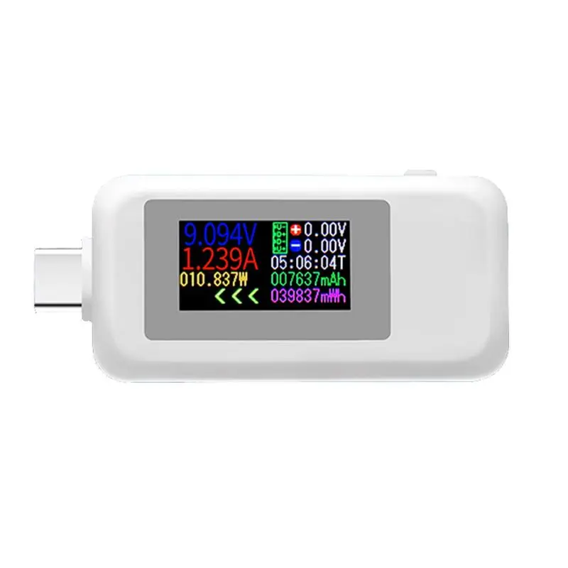 مريحة Type-C USB تستر KWS-1902C الجهد و فاحص/ مختبر التيار الكهربائي 0-5A 4-30 فولت المحمول بطارية البنك شاحن كاشف انخفاض الشحن