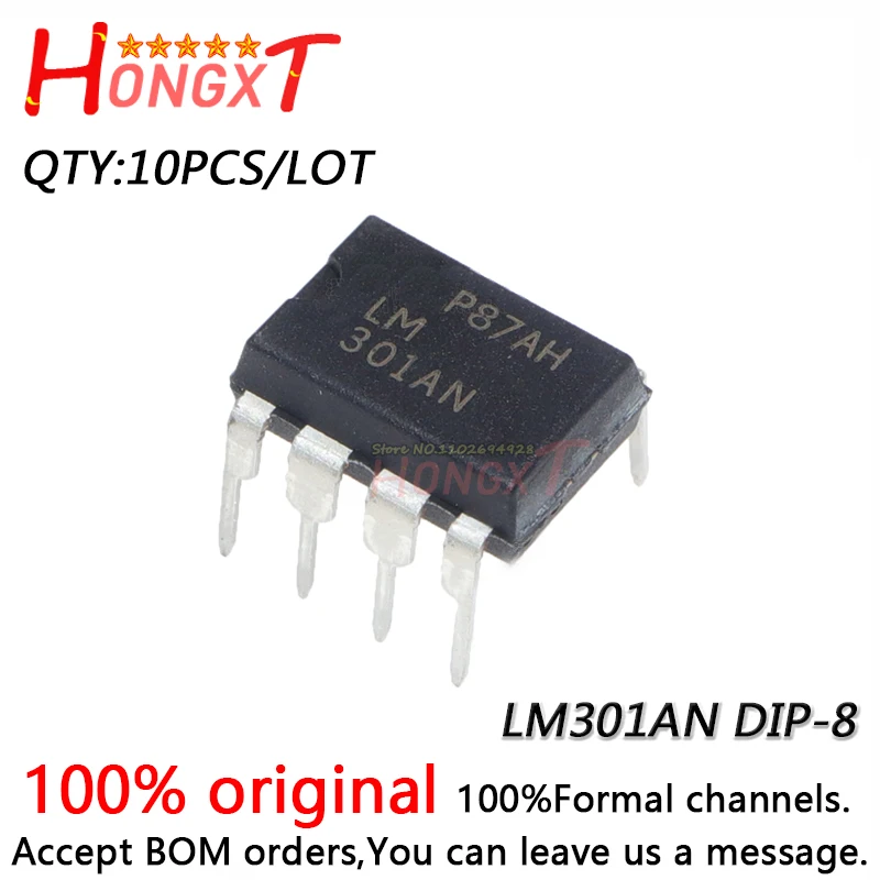 10PCS 100% New LM301AN LM301 CA3140EZ CA3240EZ CA3130EZ DIP-8.