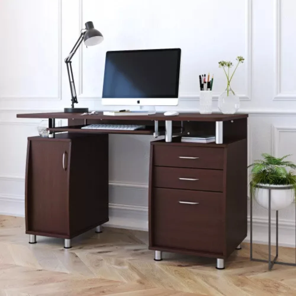 Wood Computer Desk PC Laptop Study Table Workstation Home Office Furniture