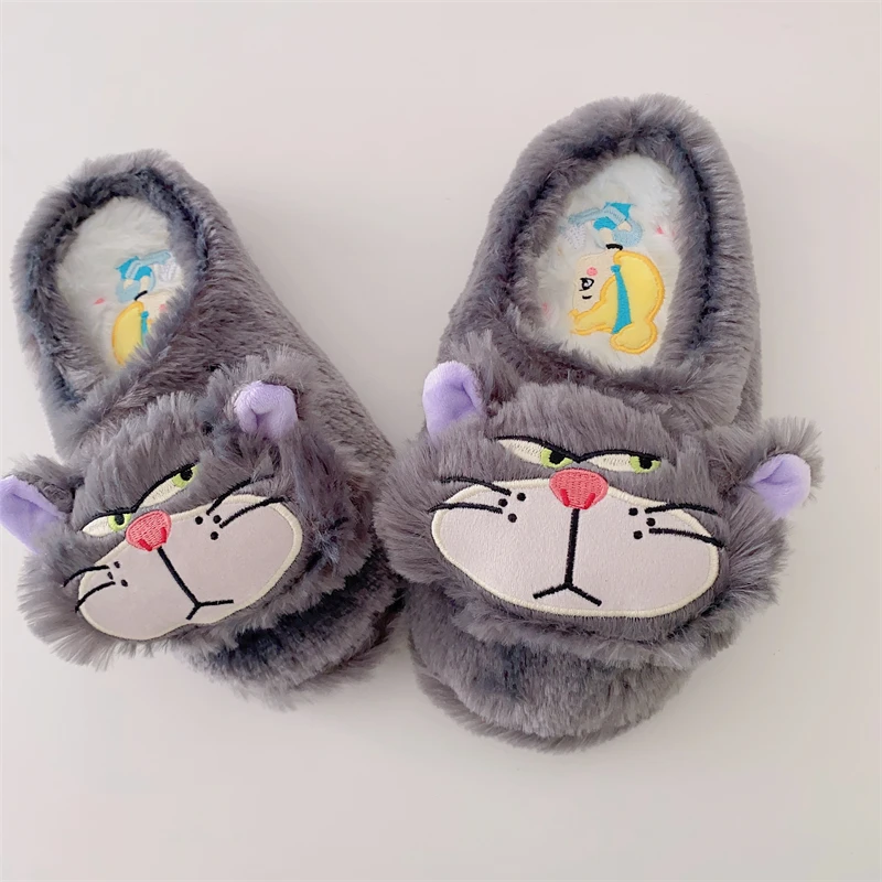 

Lovely Disney Lucifer Cat Slippers Comfortable Indoor Home Shoes Kawaii Cartoon Anime Shoes Birthday Gift for Autumn Winter Girl