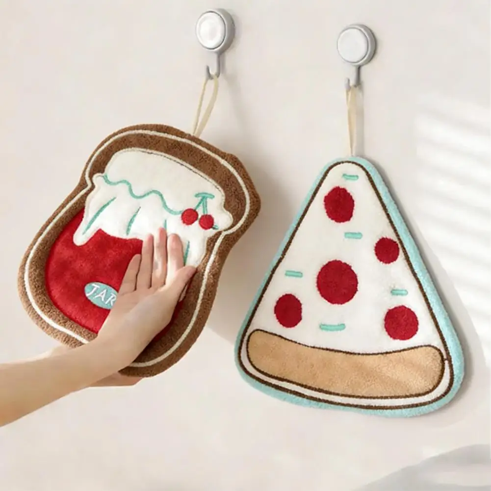 Ultra-fine Fiber Suspended Hand Towel For Kitchen Bathroom Highly Absorbent Coral Fleece Towels Cartoon Quick Drying Hand Towel