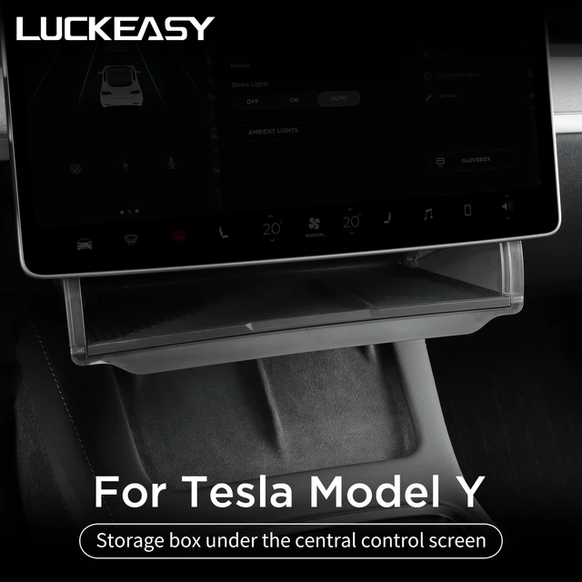Dla Tesla Model Y 2024 Schowek samochodowy Ukryty schowek Organizer Taca pod ekranem centralnego sterowania Model 3 2021-2022