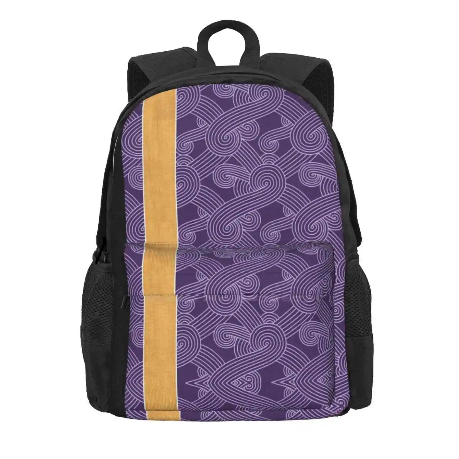 Quarian Swirls Travel Laptop Bagpack School Bags Mass Effect Tali Zorah Quarian