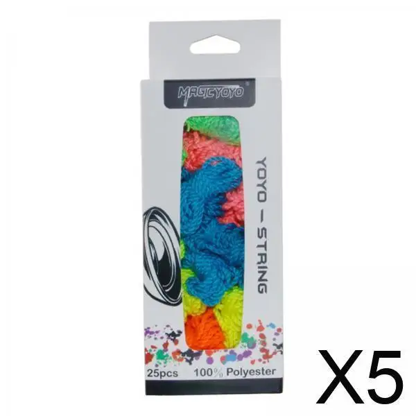 

Набор из 25 штук полиэстеровых шнуров для йо-йо, регулируемые, прочные, для начинающих, с хорошей отзывчивостью, сменные аксессуары для йо-йо