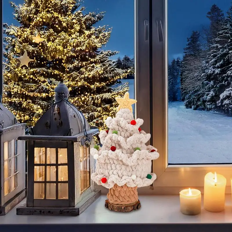 Ornement de table de Noël de bande dessinée avec base, décorations de bureau mignonnes, décorations de festival créatives, décoration de chambre mignonne pour la maison