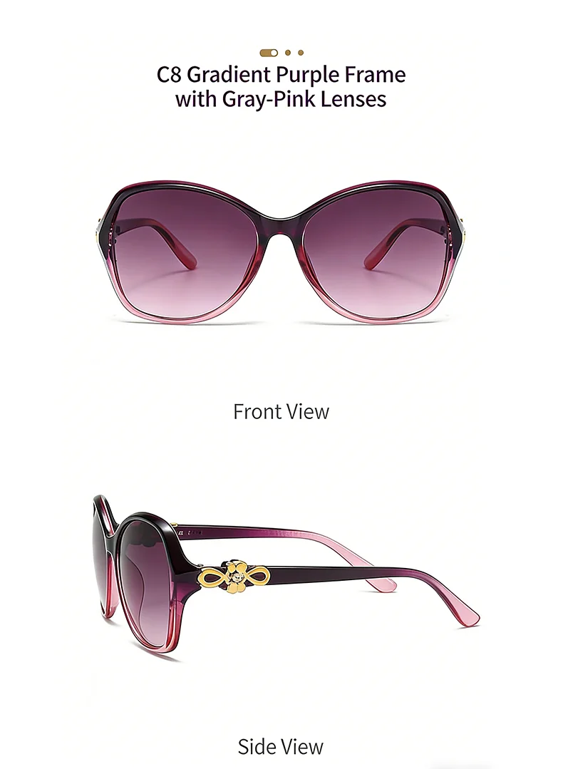 Neue grenzüberschreitende High-End-Sonnenbrille mit großem Rahmen zum Abnehmen im koreanischen Stil, trendige und modische Instagram-Sonnenbrille mit Sonnenschutz 2610 – Detail 17