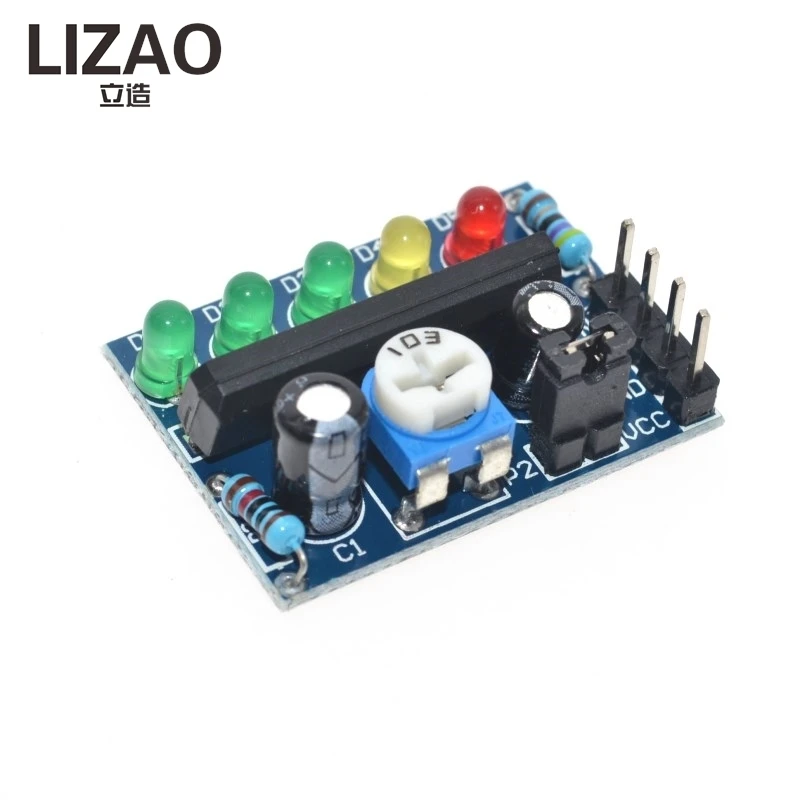 LIZAO KA2284 5-LED Power Level Indicator Module Battery Voltage Audio VU Meter 3.5V-16V DC/AC