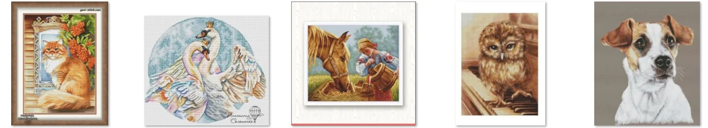 

Fabric 14CT Cross Stitch DIY Embroidery Set Craft Handmade Cross Stitch Set Package Window cat 41-54