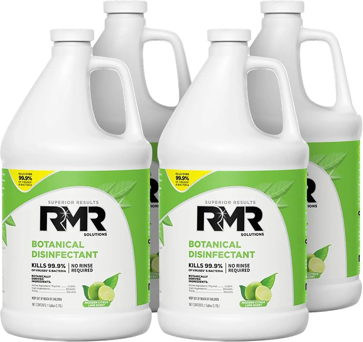

Botanical Disinfectant Cleaner Kills Household Bacteria Viruses EPA Registered Gallon Four Pack