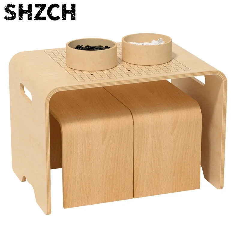Custom 2024 New Arrival Preschool Wood Furniture Sets Chess Sensory Activity Play Table Backgammon Checker Table For Boys & Girl