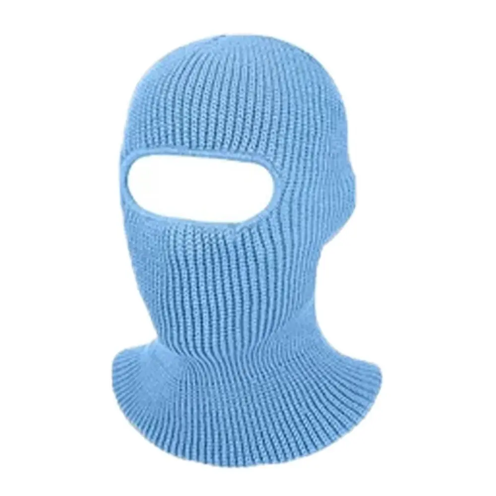 

Hat Winter Female 1-Hole Balaclava Skullies Scarf Bonnet Hat Mask Knitted Hats Men Beanies Hat Women Winter Cap Full Face Cover