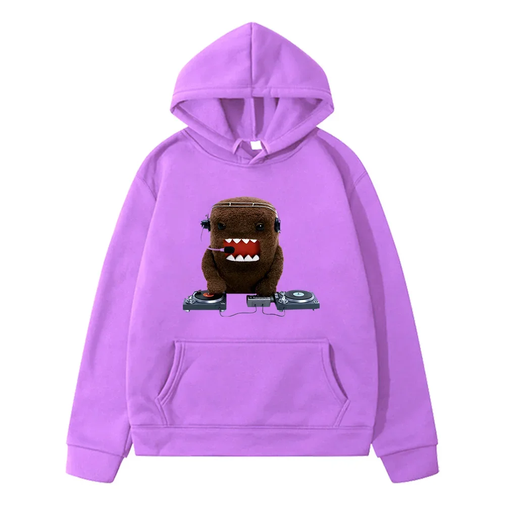 Domo Kun Cute Graphic Hoodie Long Sleeve Autumn Hooded Sweatshirts Streetwear Casual Boys Girls Kawaii Pullovers Children Hoody image 5