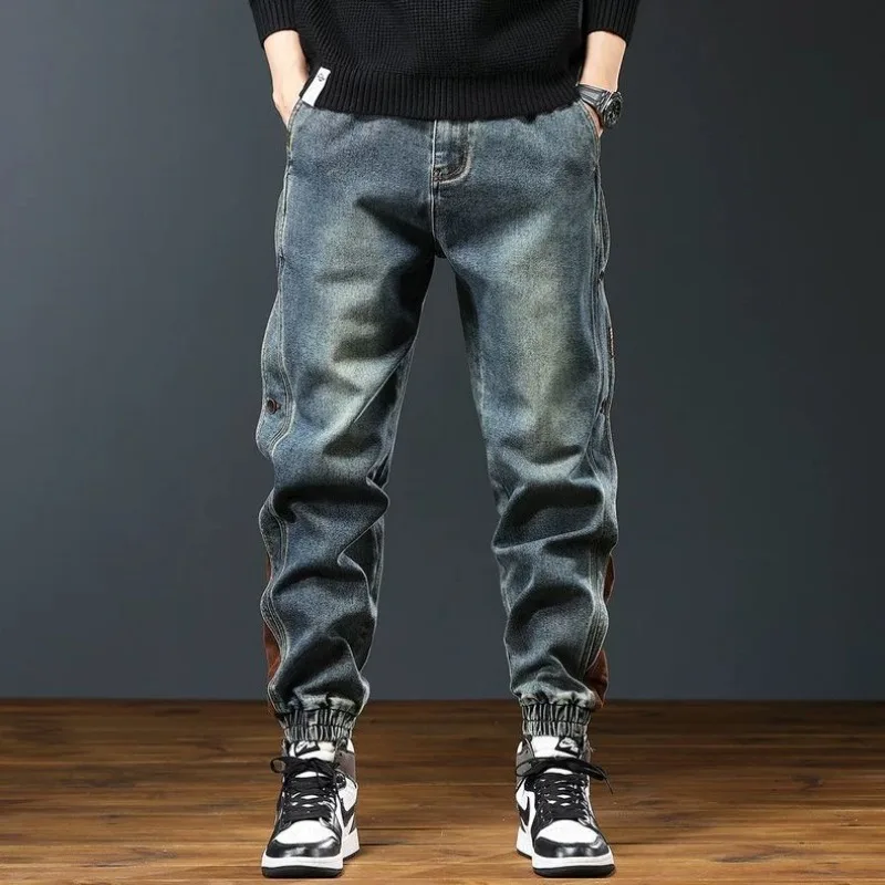 

Men's clothing spring and autumn high quality fashion brand relaxed-fit casual overalls pants toe handsome all-match jeans