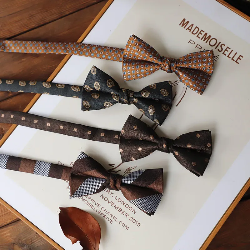 Vintage Simple Elegant Gentleman Bow Tie, Classic Formal Suit Bowknot Accessory For Groom Banquet And Cocktail Party Events Gift