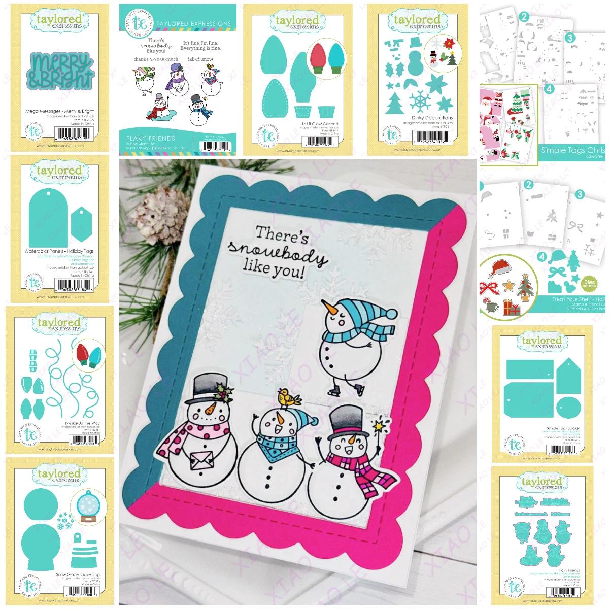 

New Flaky Friends Twinkle All the Way Die Metal Cutting Dies Clear Stamps Scrapbook Diary Decoration Embossing Stencil Template