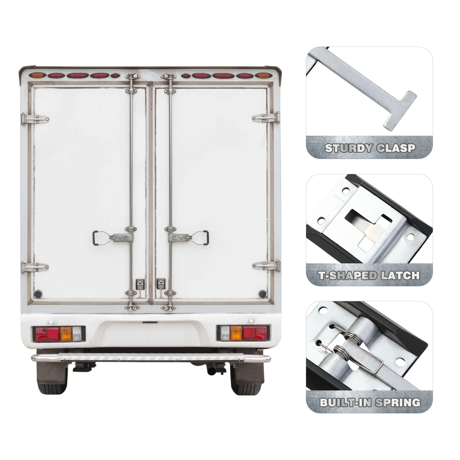 WINOMO 1 Pair RV Trailer Door Holder Stainless Steel T-Style Catch Entry Door Catch for Camper t-style door holder