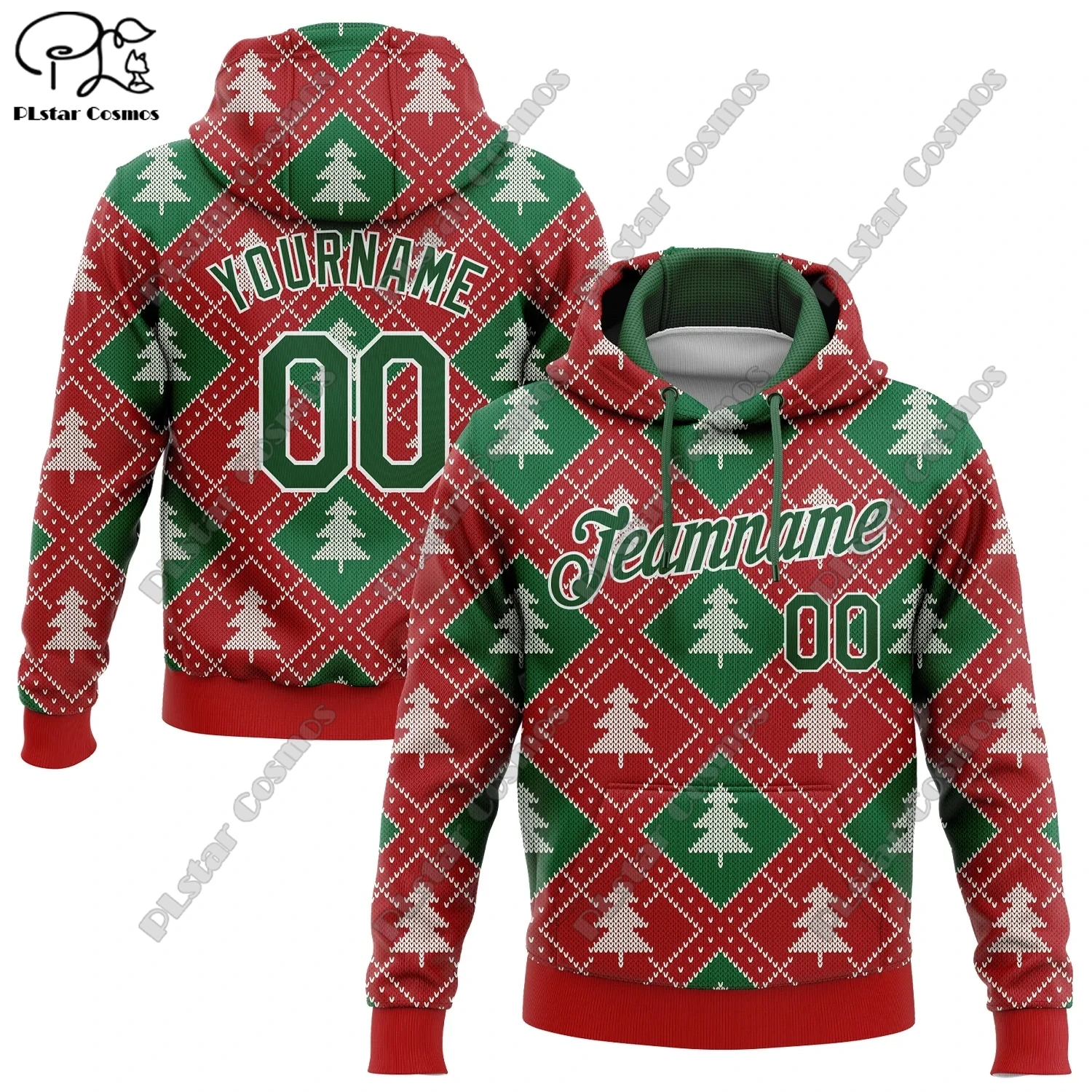 Christmas Custom Collection 3D Printing skull Santa Christmas Tree Snowflake Candy Pattern Hoodie Women Men Casual Team Gifts S1