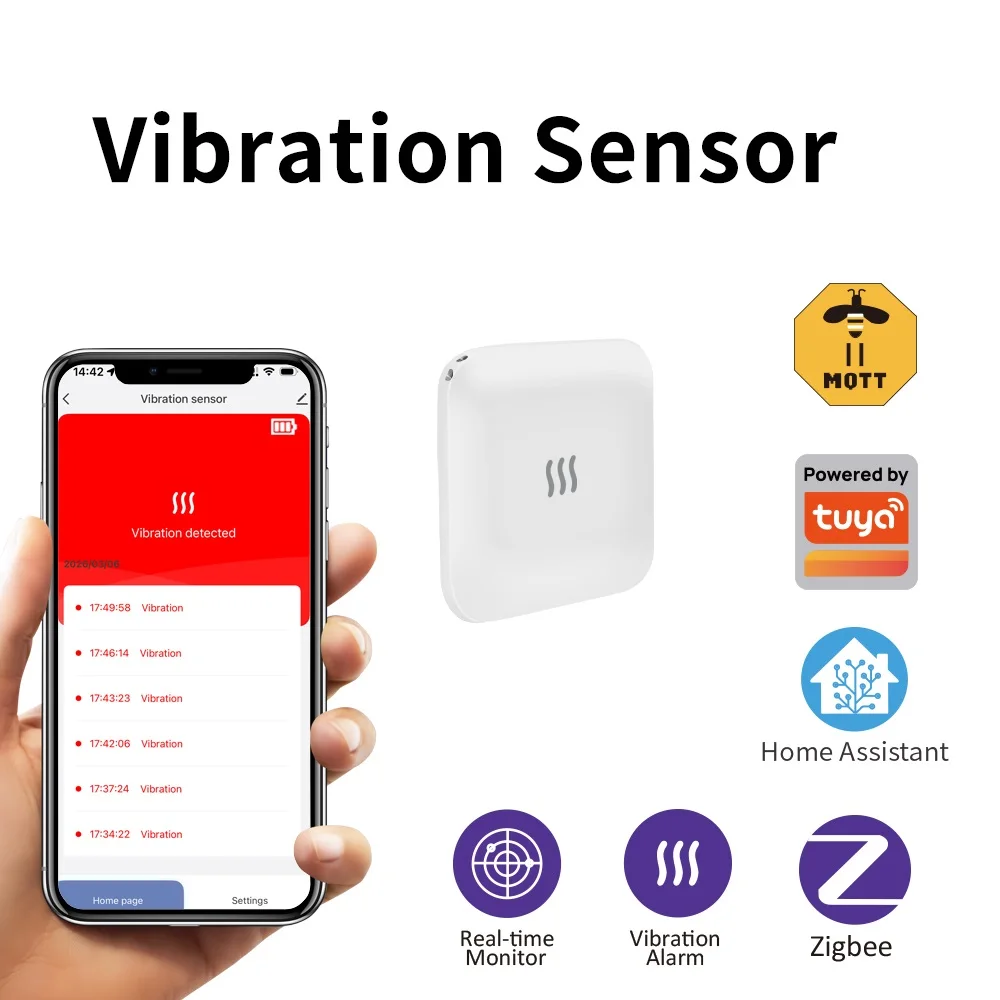 

Lincukoo zigbee3.0 Vibration Sensor tuya smart Tiny Sensor Home assistant ZIGBEE2MQTT For detecting doors windows and safes