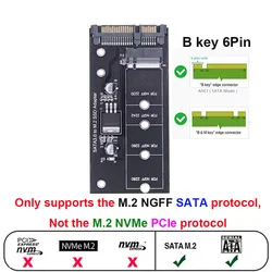 Convertitore scheda adattatore M.2 NGFF SSD a SATA 3 3.0 Protocollo chiave B&M Unità disco a stato solido 2230 2280 2242