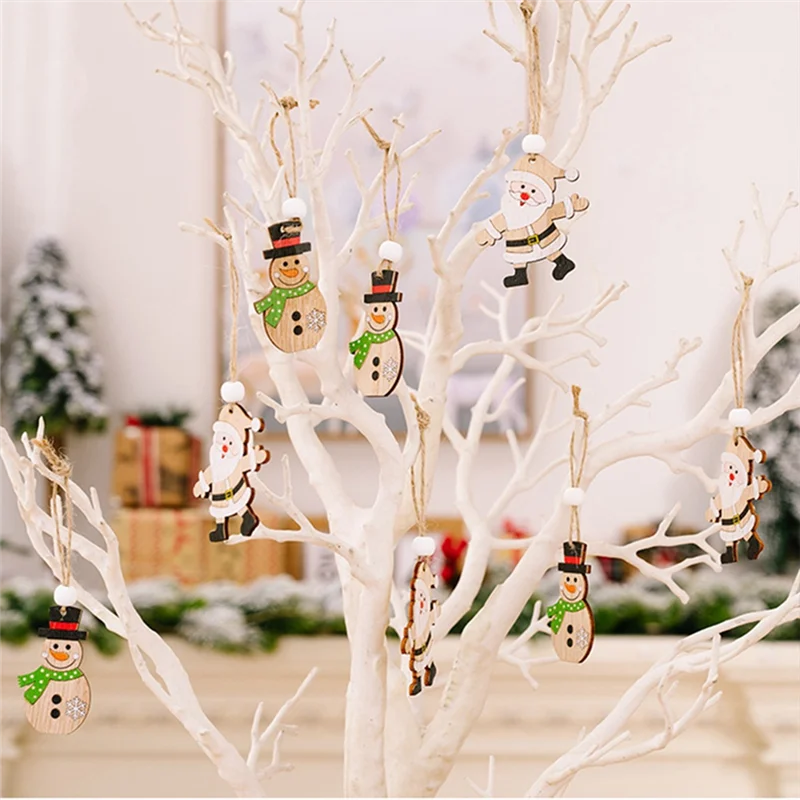 

-PQWN 2Set Angel Christmas Ornaments Angel Elk-Santa-Snowman Ornaments Fit For Christmas Tree