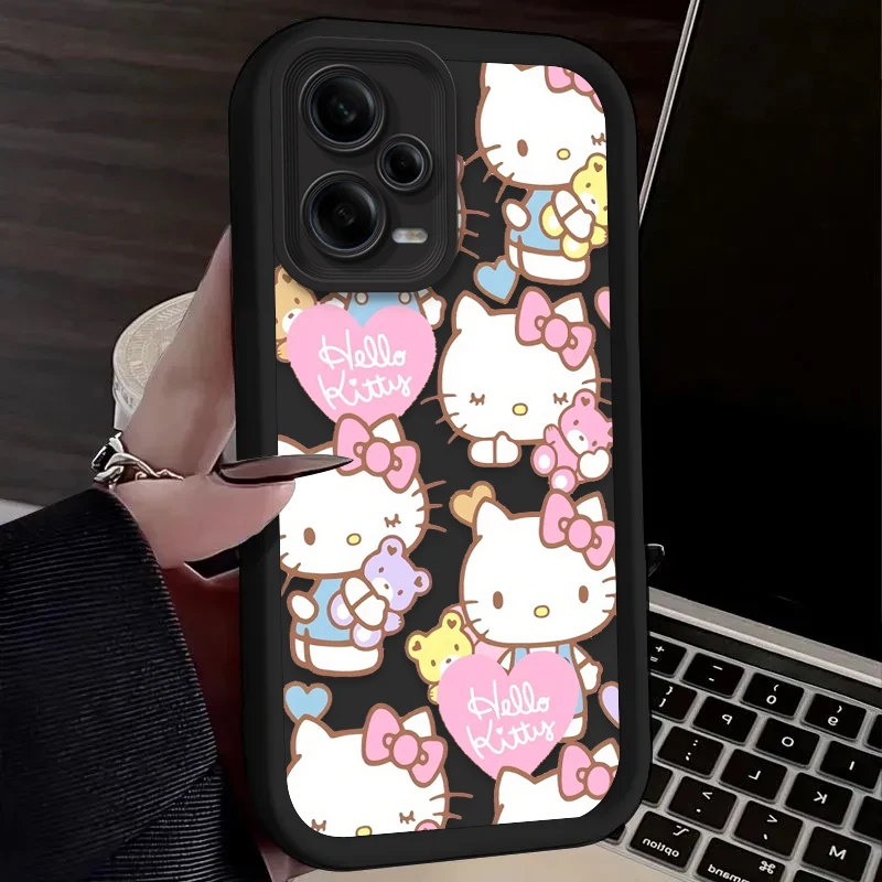Hello Kitty Bella Cassa Del Telefono per Xiaomi Redmi Nota 13 14 12 11 Pro Plus 5G 12S 11S 10S 10 9 Redmi 14C 13C 12C 12 4G A3 A3X Etui