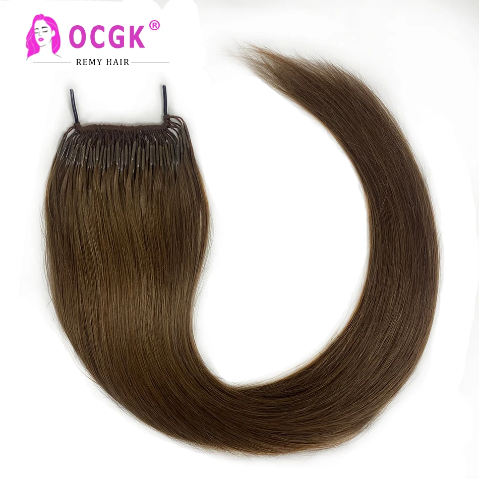 0.8G/Pcs Straight Korea Popular Cotton String Twins Tip Hair Extensions Brazilian Remy Hair Keratin I-Tip Human Hair For Woman