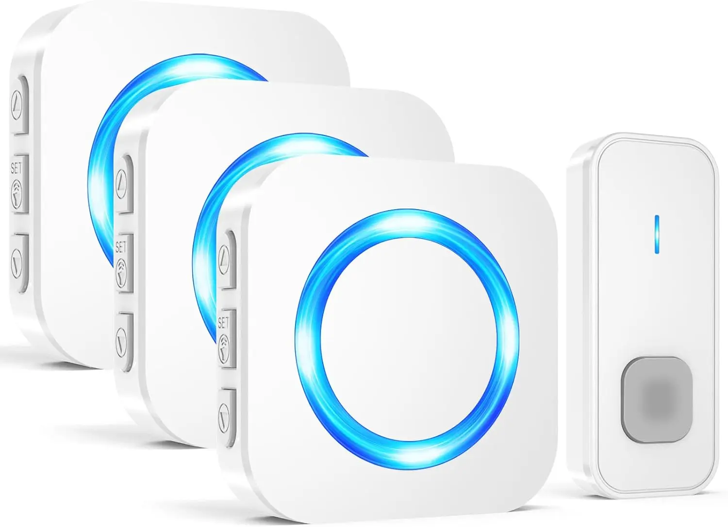 

Водонепроницаемый беспроводной дверной звонок с радиусом действия 1300 футов, 55 звонков, регулируемой громкостью и светодиодной вспышкой — простая установка