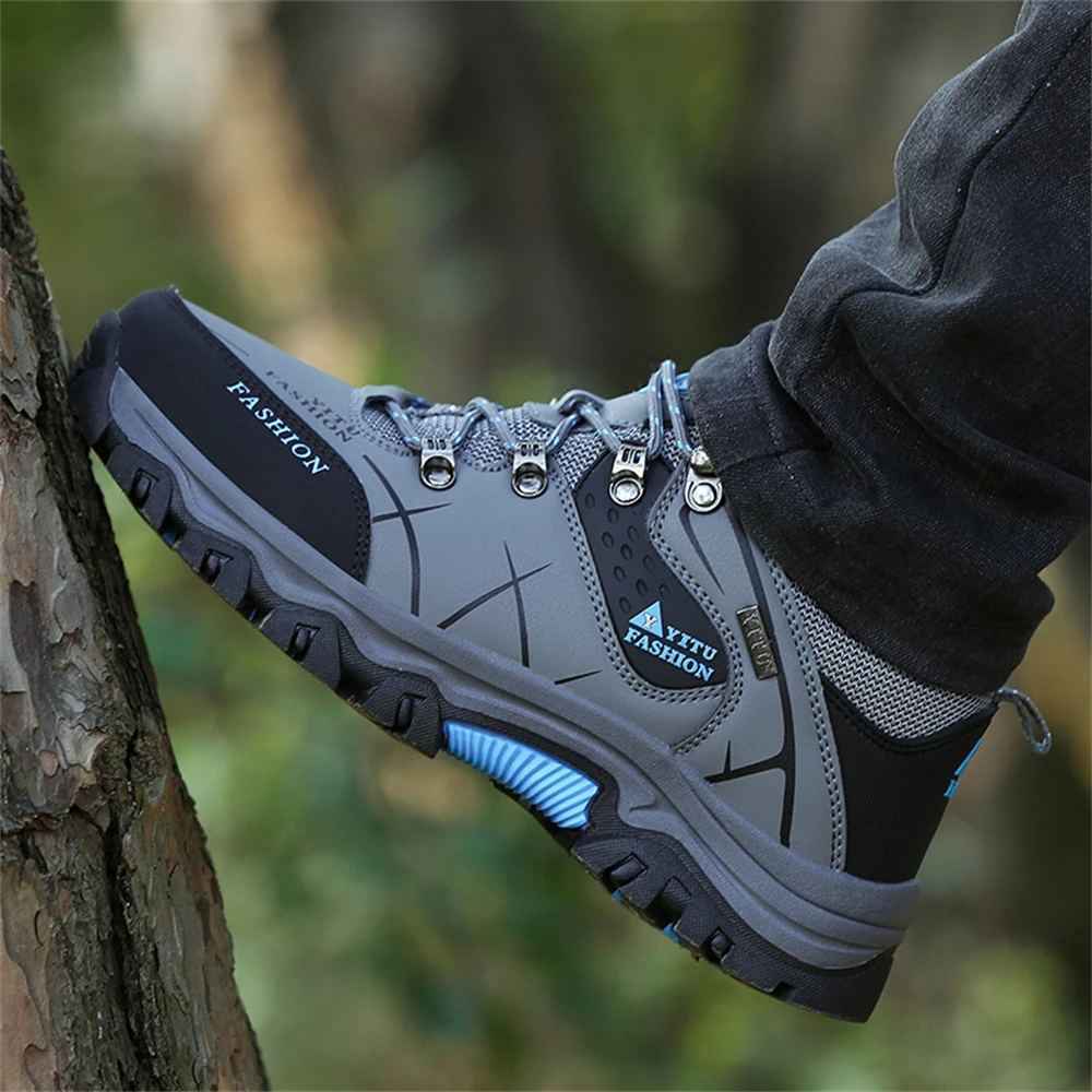 Hiking Shoes Men Non-slip Wear Resistant Climbing Sneakers Fashion Waterproof Outdoor Travel Shoes Comfortable Male Casual Shoes