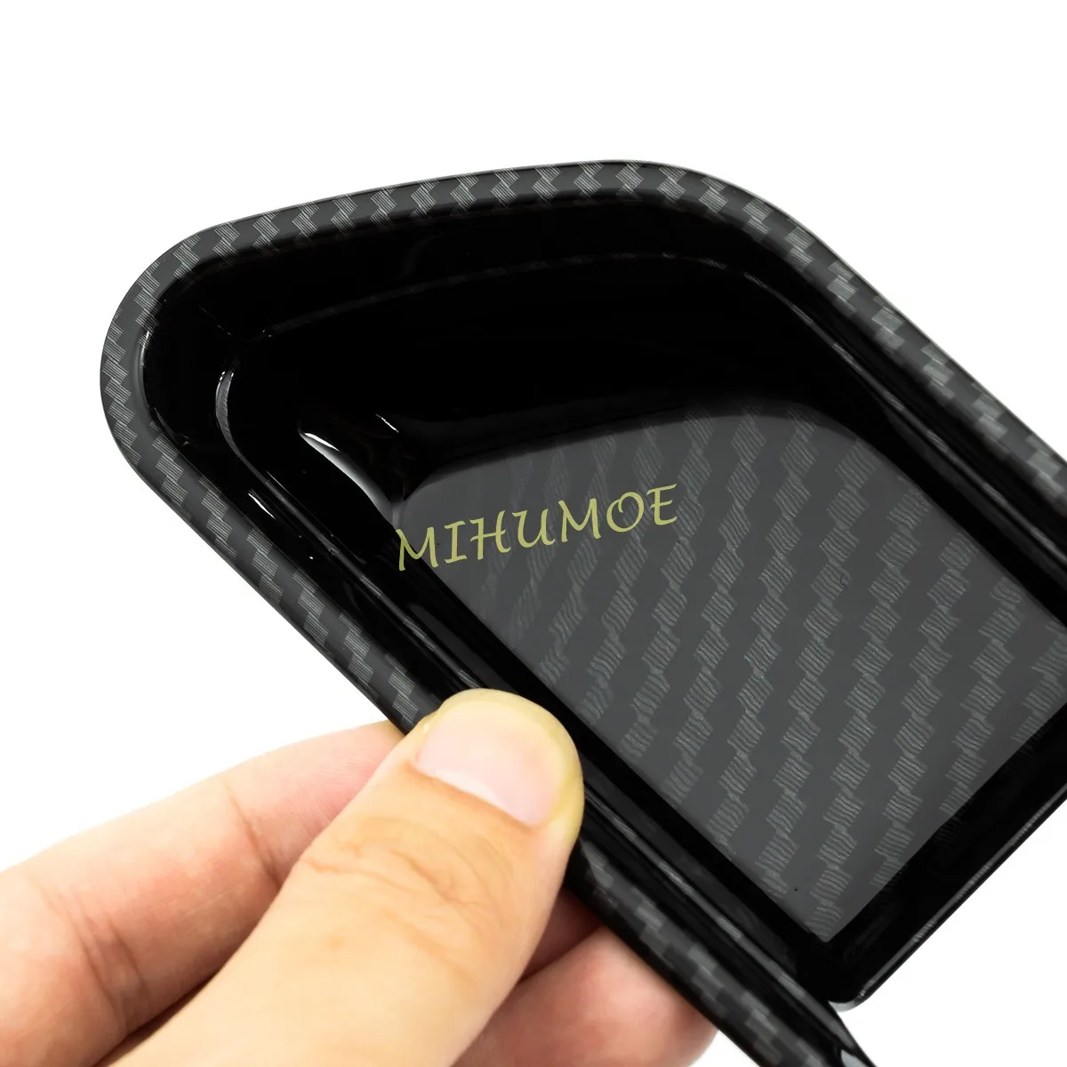 ألياف الكربون مقبض الباب الداخلي للسيارة يحيط غطاء طقم الكسوة ل 2025-2026 نيسان ركلات #5