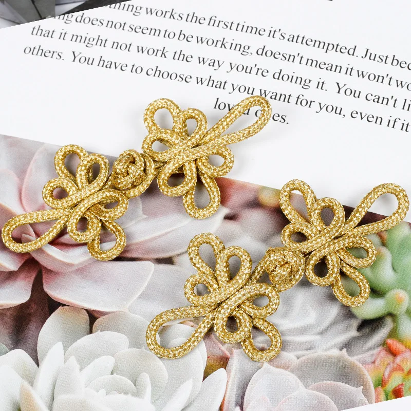 

2 шт., проволока, китайский пуговица Cheongsam, застежка-стрекоза, застежки, принадлежности для шитья одежды «сделай сам», китайский узел, пуговица