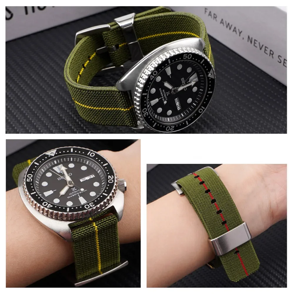 Nylon Canvas Strap 18/20/22/24mm Sport Quick Release Smart Watch Band Bracelet for Huawei GT 4 3 2 Samsung Galaxy Watch 6 5 4 S3