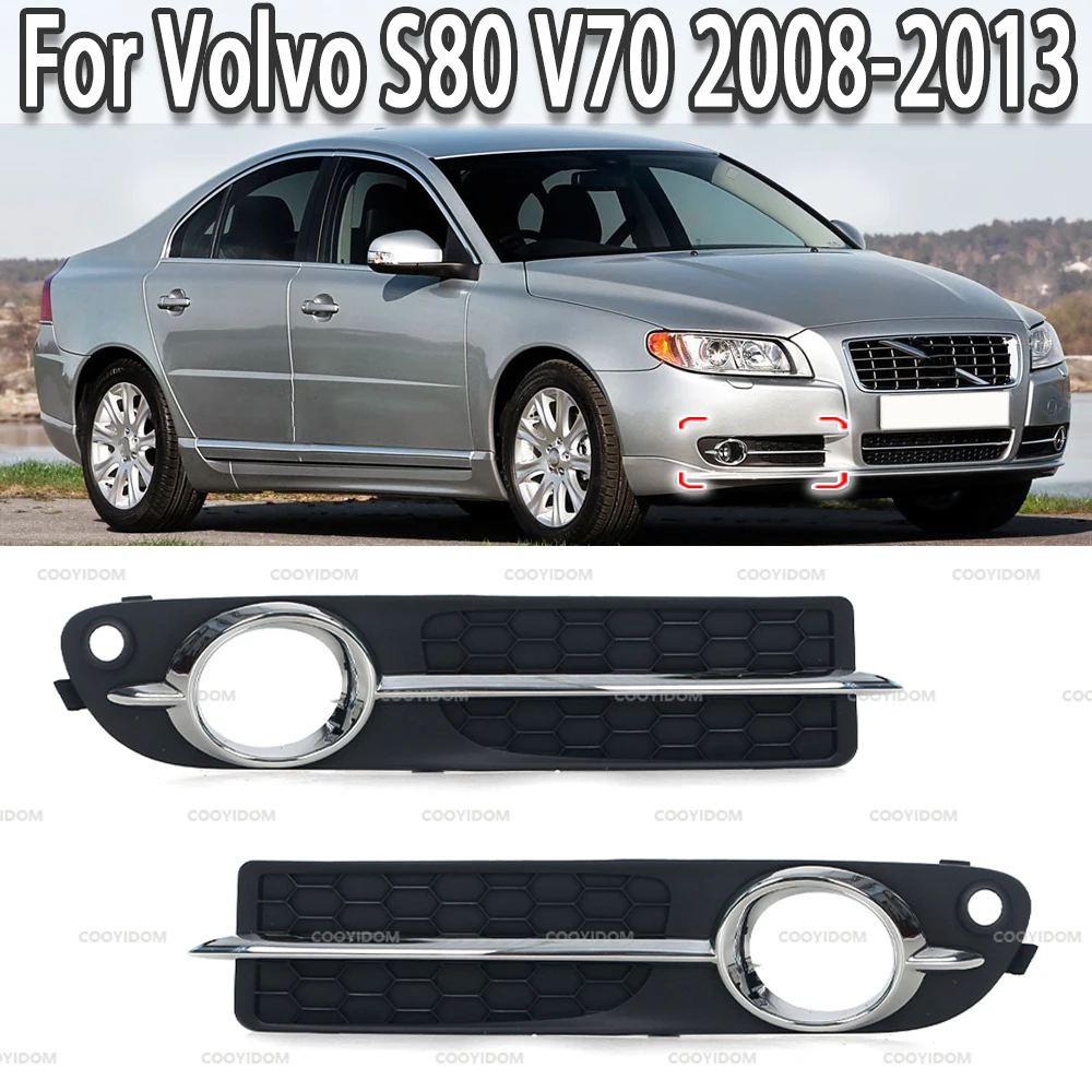 

Car Front Bumper Left Righ Fog Light Lamp Cover Moulding Trim For Volvo S80 V70 2008 2009 2010 2011 2012 2013 30790919 30790920