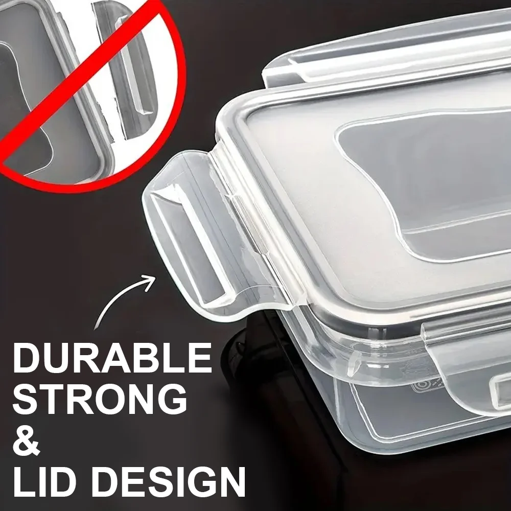 12-teiliges Lebensmittel-Aufbewahrungsbox-Set Frischhaltebox Lunchbox Lebensmittelbehälter mit Deckel für Outdoor-Picknicks Küchenaufbewahrung – Detail 4